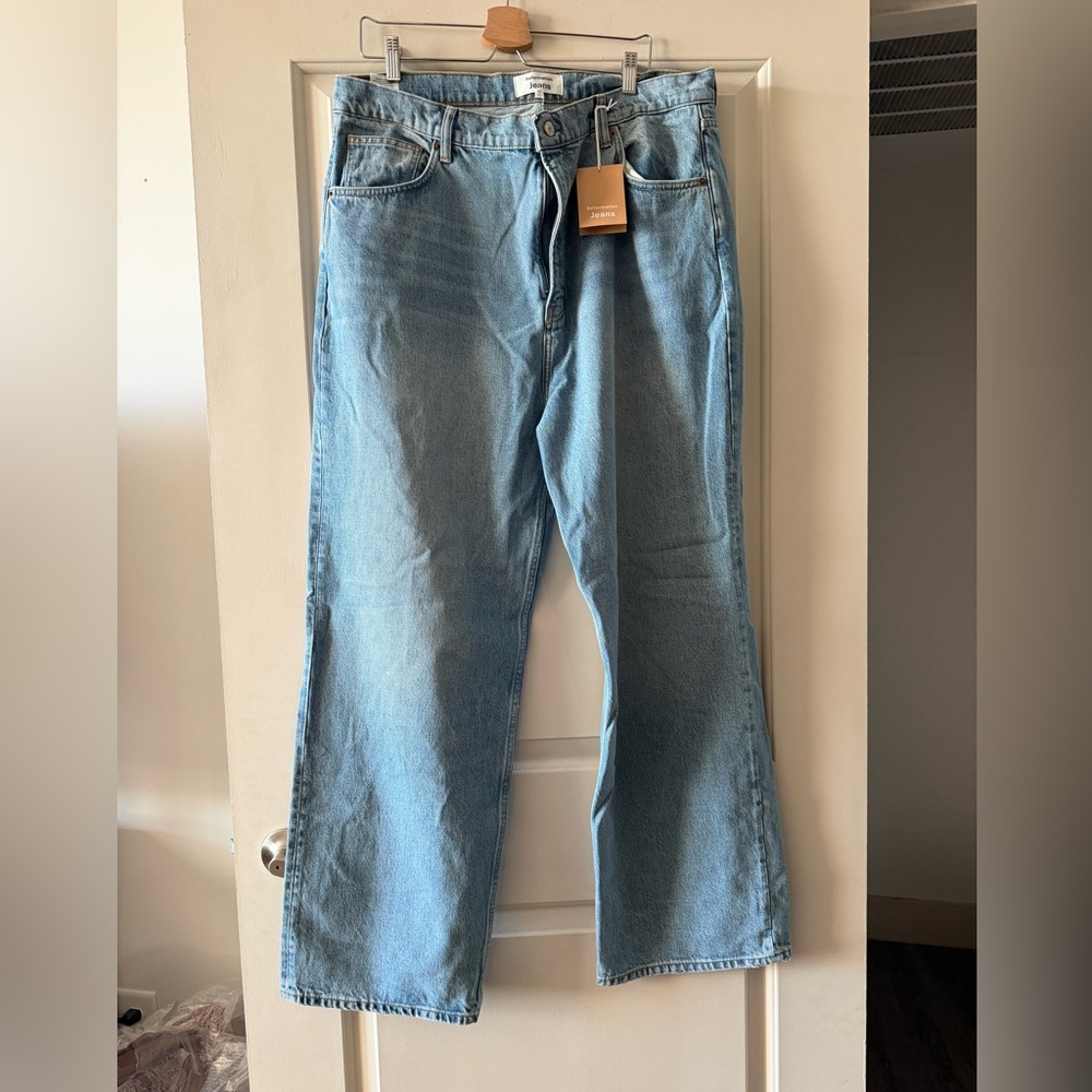 Reformation Men's Sky Blue Bootcut Jeans